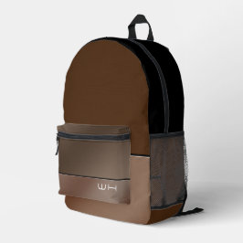 Chique Modern Business Bruin Bedrukte Rugzak