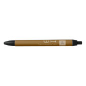 Chique Modern Business Bruin Zwarte Inkt Pen (Voorkant)