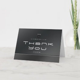 Chique Modern Business Zwart Bedankkaart