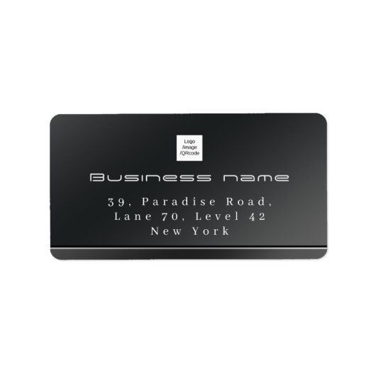 Chique Modern Business Zwart Etiket (Voorkant)