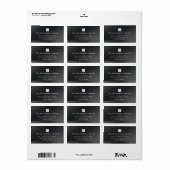 Chique Modern Business Zwart Etiket (Full Sheet)