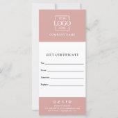 Chique modern cadeaubon met logo (Voorkant)
