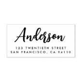 Chique Modern Calligrafie Script Naam Retouradres Zelfinktende Stempel (Design)