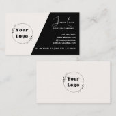 Chique & modern design van zwart en wit visitekaartje (Voorkant / Achterkant)