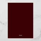 Chique Modern Elegant Script Kerstfeest Folie Uitnodiging (Achterkant)