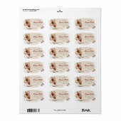 Chique Modern Floral Adreslabel Etiket (Full Sheet)