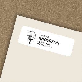 Chique Modern Golfbal & T-shirt Wit Retouradres Etiket