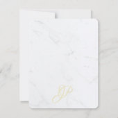 Chique Modern Goud Gekaligrafeerd Script Marmer El Notitiekaartje (Achterkant)