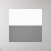 Chique modern grijs wit minimalistisch kleurenblok canvas afdruk (Voorkant)