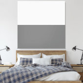 Chique modern grijs wit minimalistisch kleurenblok canvas afdruk (Insitu (Slaapkamer))