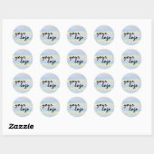 Chique Modern holografisch pastel regenboogmerk lo Ronde Sticker (Vel)