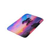 Chique Modern Levendig Roze Blauw Geel Goud Zonson Badmat (Gekanteld)