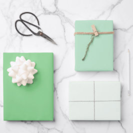 Chique Modern Licht Groen Eenvoudige Effen tinten Inpakpapier Vel