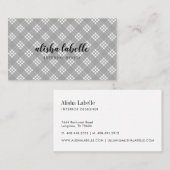 Chique & modern lichtgrijs geplakt visitekaartje (Voorkant / Achterkant)