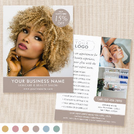 Chique Modern Make-up Schoonheidssalon Taupe Bedri Flyer
