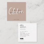 Chique modern minimalistisch monogram vierkante visitekaartje (Voorkant / Achterkant)