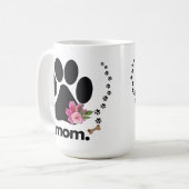 Chique Modern Paw Print Hondenmoeder Koffie Mok (Voorkant links)