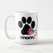 Chique Modern Paw Print Hondenmoeder Koffie Mok (Links)