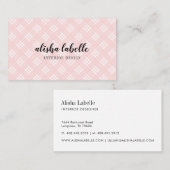 Chique & modern pluche roze plaid visitekaartje (Voorkant / Achterkant)