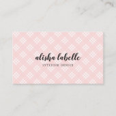 Chique & modern pluche roze plaid visitekaartje (Voorkant)