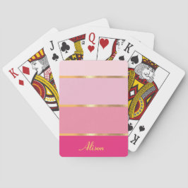 chique modern roze goud Naam Pokerkaarten