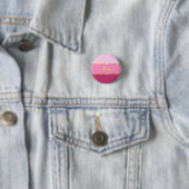 chique modern roze goud Naam Ronde Button 3,2 Cm (In situ)