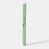 Chique Modern Roze Groen Kerstvreugde iPhone 15 Case (Rechterkant)