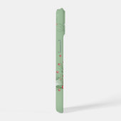 Chique Modern Roze Groen Kerstvreugde iPhone 15 Case (Rechterkant)