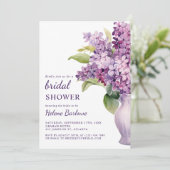 Chique Modern Rustiek Elegant Lila Vrijgezellenfee Kaart (Staand voorkant)