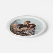 Chique Modern Script en foto Minimale Vrijgezellen Papieren Bordje (Gekanteld)