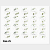 Chique modern script Eucalyptus bruiloft Sticker (Vel)