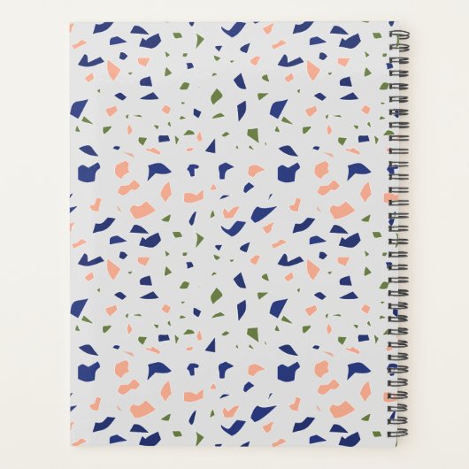 Chique Modern Terrazzo 2024 Wekelijks Maandelijks Planner (Achterkant)