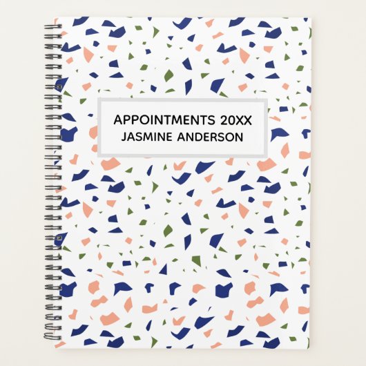 Chique Modern Terrazzo 2024 Wekelijks Maandelijks Planner (Voorkant)