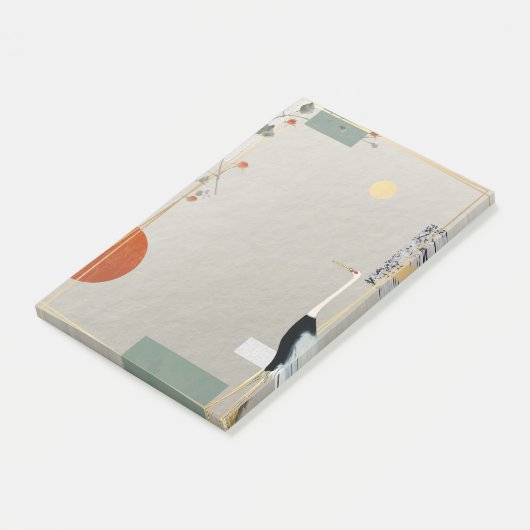 Chique Modern Whimsical Bird Elegant Trendy Abstra Post-it® Notes (Schuin)