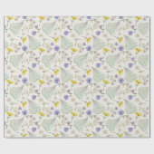 Chique Modern Wildflower Waterverf Patroon Cadeaupapier (Vlak)
