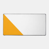 Chique modern wit goudgeel hellend kleurenblok bureaumat (Voorkant)