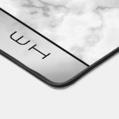 Chique modern zakelijk marmer wit bureaumat (Hoek)