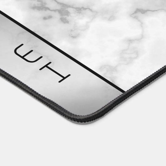 Chique modern zakelijk marmer wit bureaumat (Hoek)