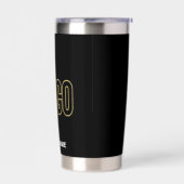 Chique Modern  Zwart Geverifieerd Branded Geïsoleerde Drinkbeker (Links)