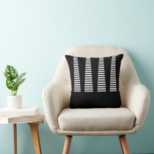Chique Modern Zwart-wit Abstracte geometrische kun Kussen