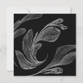 Chique Modern Zwart Wit Bedankkaart (Achterkant)