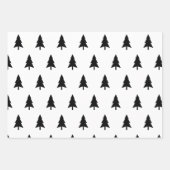 Chique Modern Zwart Wit Vrolijk Kerstmis Quote Gif Inpakpapier Vel (Voorkant 2)