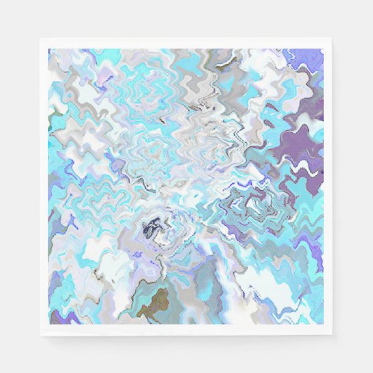 Chique moderne aquablauwe luncheonservetten van pa servet (Voorkant)