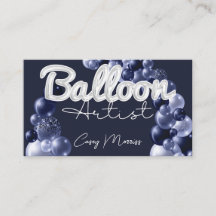 Chique moderne ballon artiest marine blauw zilver