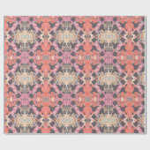 Chique moderne barokprint in rood roze paars cadeaupapier (Vlak)