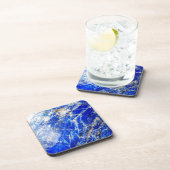 Chique moderne blauwe marmeren steen drankjes onderzetter (Rechterzijde)