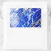 Chique moderne blauwe marmeren steen rechthoekige sticker (Tas)