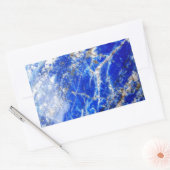 Chique moderne blauwe marmeren steen rechthoekige sticker (Envelop)