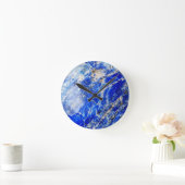 Chique moderne blauwe marmeren steen ronde klok (Huis)