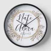 Chique moderne bloemenkrans bruiloft gepersonalise (Voorkant)